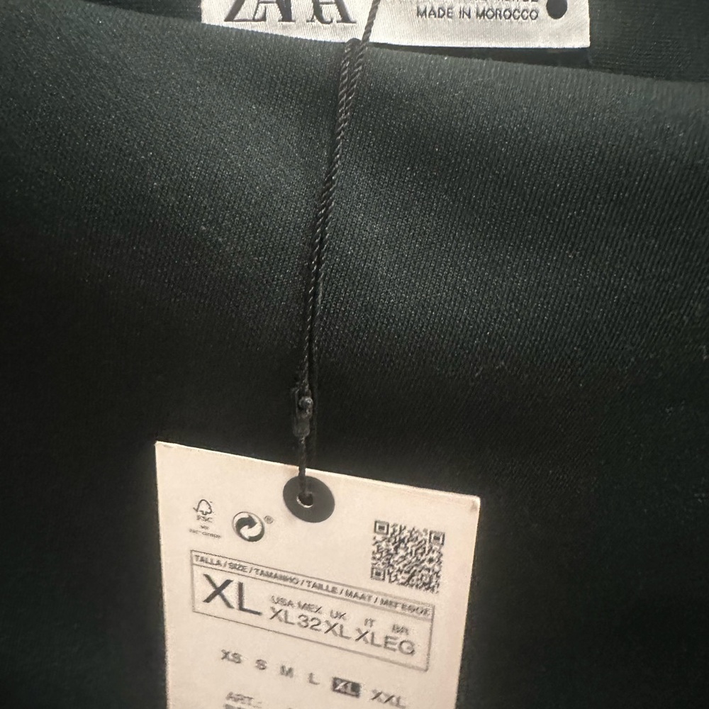 Zara Deep Green dress with rushing on the side boat neck and slit in rear. - Picture 4 of 9